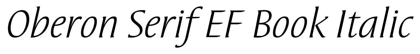 Oberon Serif EF Book Italic
